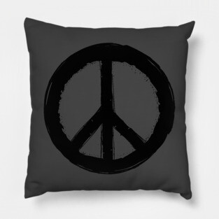 Vintage Peace Sign in tie dye or solids Pillow