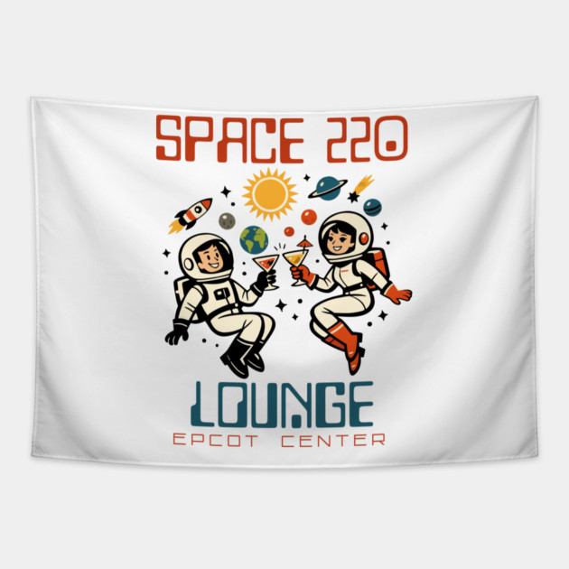 Space 220 Lounge Epcot Center Orlando Florida Tapestry by Joaddo