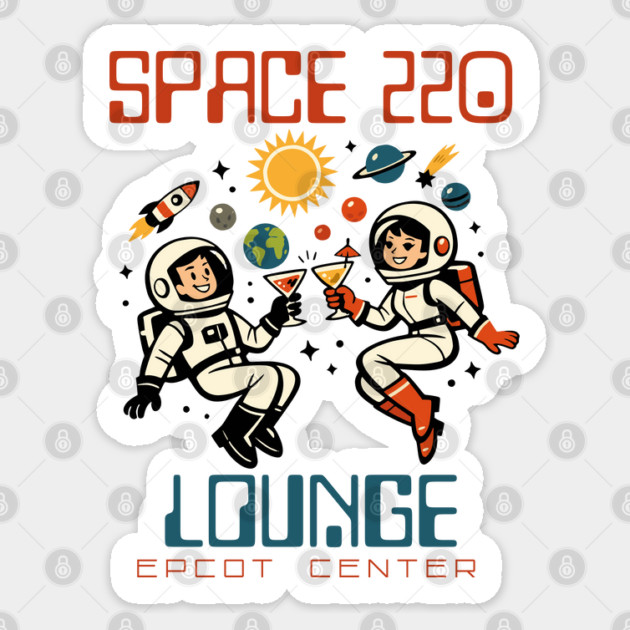 Space 220 Lounge Epcot Center Orlando Florida Sticker by Joaddo