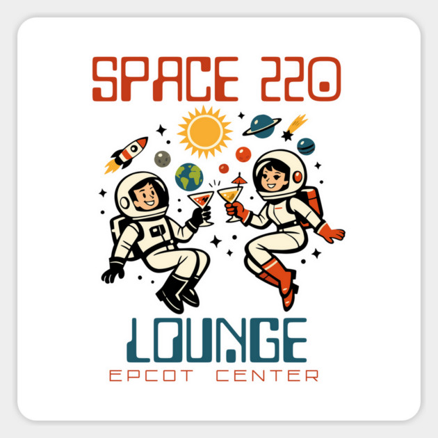 Space 220 Lounge Epcot Center Orlando Florida Magnet by Joaddo