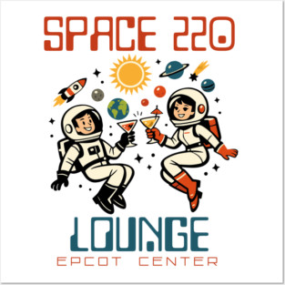 Space 220 Lounge Epcot Center Orlando Florida Posters and Art