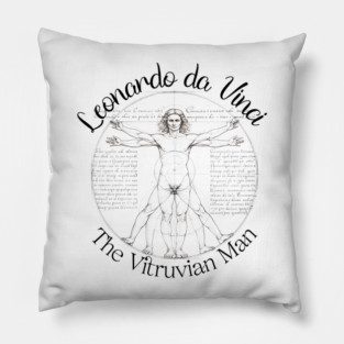 The Vitruvian Man - by Leonardo da Vinci Pillow