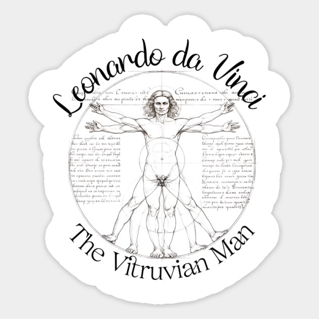 The Vitruvian Man - by Leonardo da Vinci Sticker by Jerry