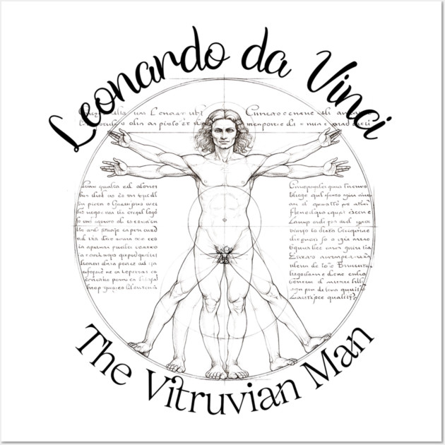 The Vitruvian Man - by Leonardo da Vinci Wall Art by Jerry