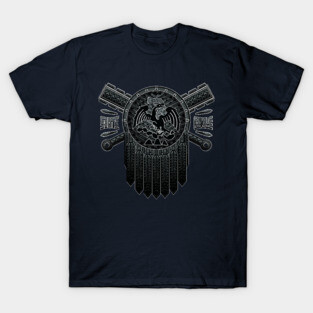 Mexica Heraldry. Aztec Eagle Shield & Weapons. T-Shirt