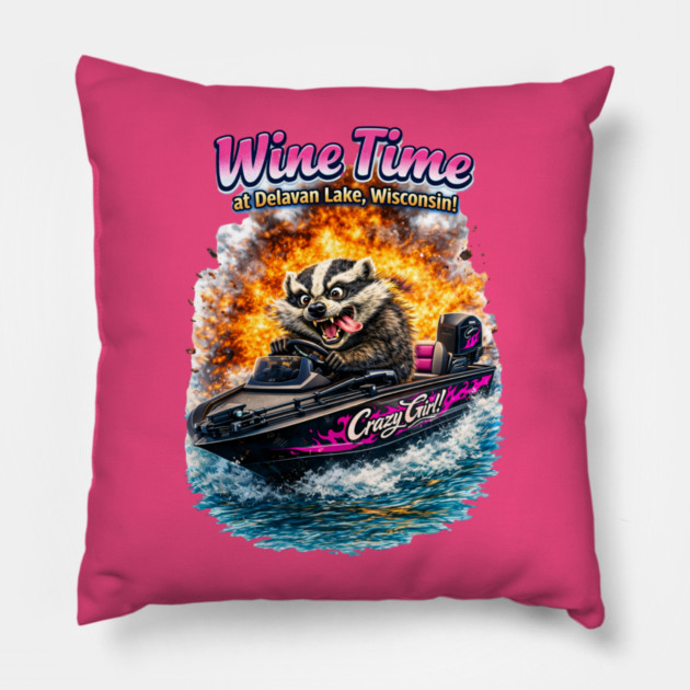 Wine Time! Pillow by CrazyGirl