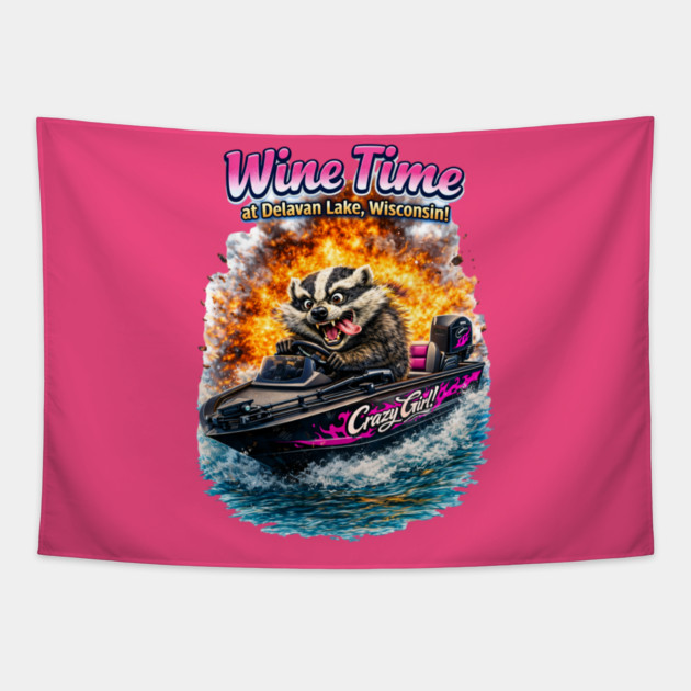Wine Time! Tapestry by CrazyGirl