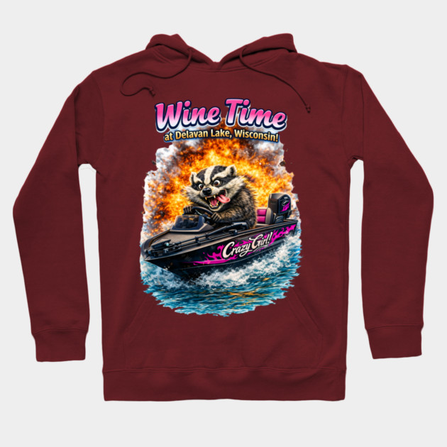 Wine Time! Hoodie by CrazyGirl