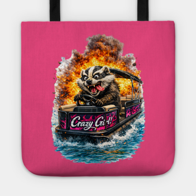 Crazy Girl Badger Tote by CrazyGirl