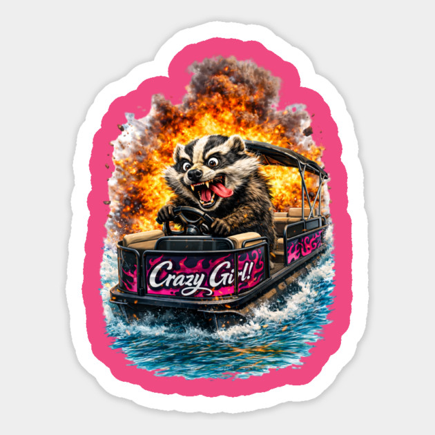 Crazy Girl Badger Magnet by CrazyGirl