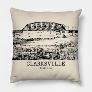 Clarksville - Indiana Pillow