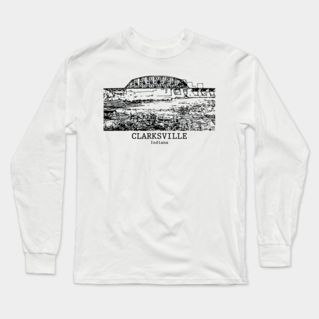 Clarksville - Indiana Long Sleeve T-Shirt by Lakeric