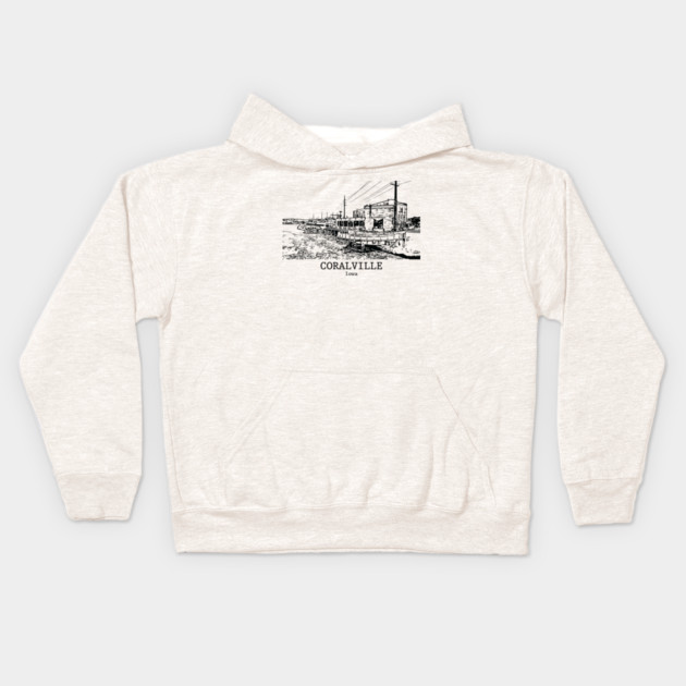 Coralville - Iowa Kids Hoodie by Lakeric