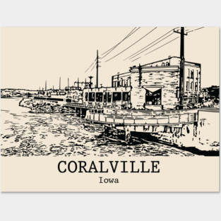 Coralville - Iowa Posters and Art
