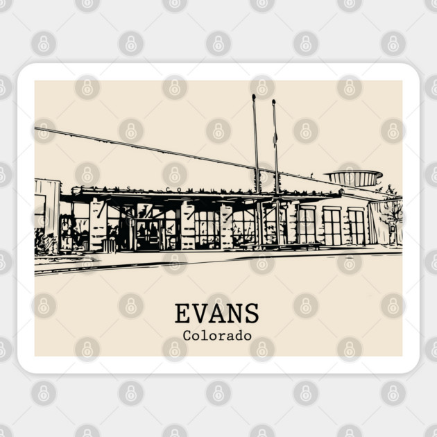 Evans - Colorado Sticker by Lakeric