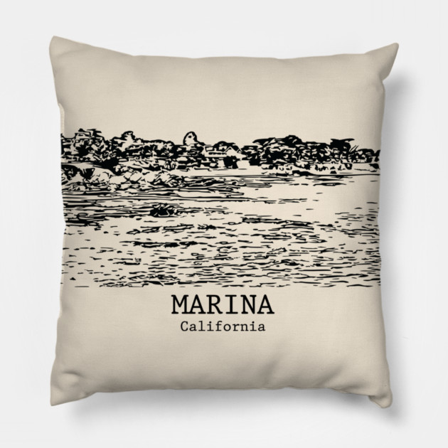 Marina - California Pillow by Lakeric