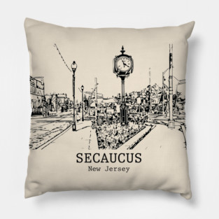 Secaucus - New Jersey Pillow