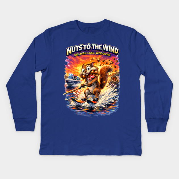Nuts to the Wind Kids Long Sleeve T-Shirt by CrazyGirl