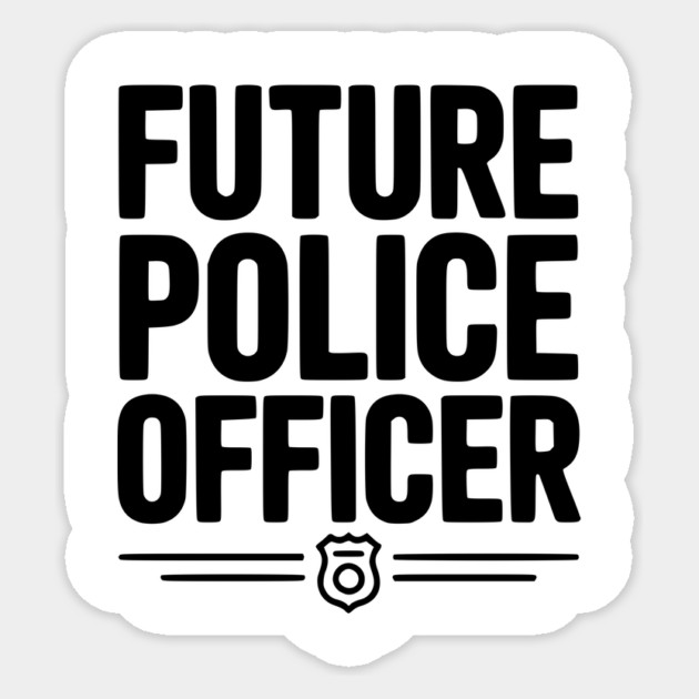 Future Police Officer Sticker by Frank Ring