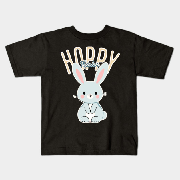 Hoppy Easter Bunny Kids T-Shirt by TurnEffect