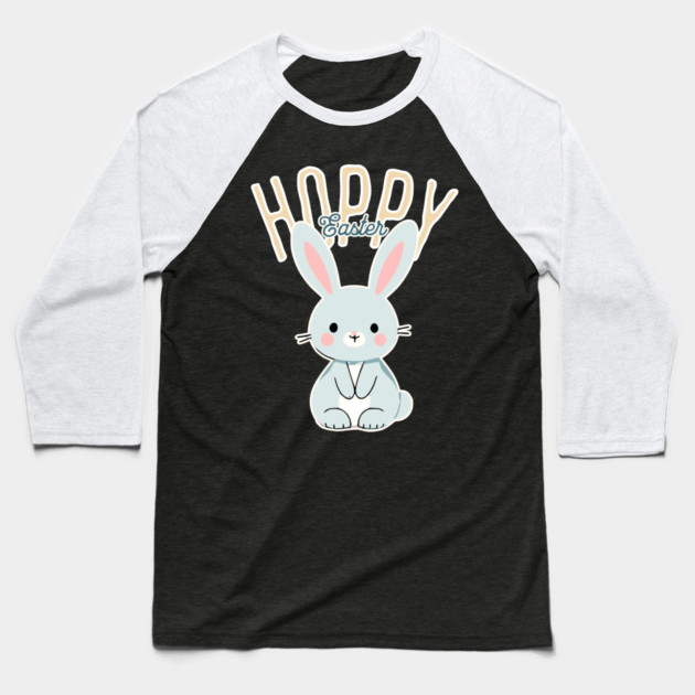 Hoppy Easter Bunny Baseball T-Shirt by TurnEffect
