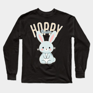 Hoppy Easter Bunny Long Sleeve T-Shirt