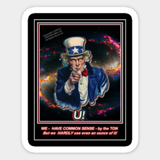 YOU! HAVE COMMON SENSE! Magnet