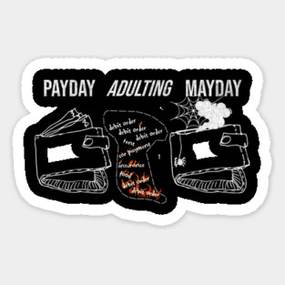 Adulting: 0 Stars. Would Not Recommend Sticker