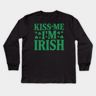 kiss-me-im-irish Kids Long Sleeve T-Shirt