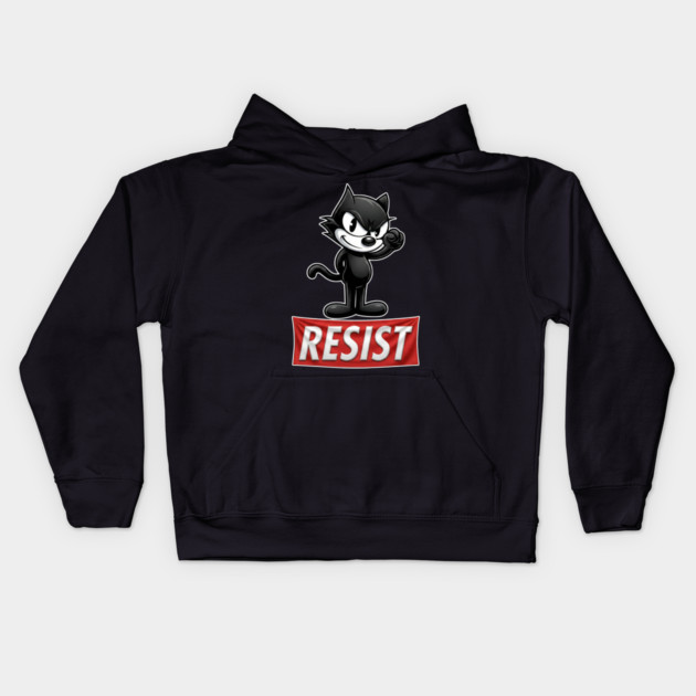 Resist - Felix the cat Kids Hoodie by UrbanLifeApparel