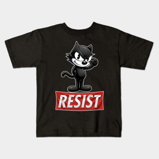 Resist - Felix the cat Kids T-Shirt by UrbanLifeApparel