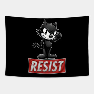 Resist - Felix the cat Tapestry