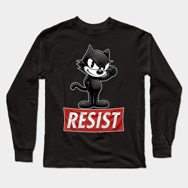 Resist - Felix the cat Long Sleeve T-Shirt by UrbanLifeApparel