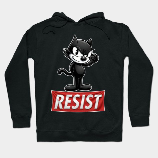 Resist - Felix the cat Hoodie by UrbanLifeApparel