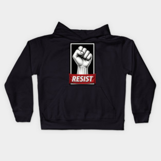 Resist Protest Poster Style Kids Hoodie