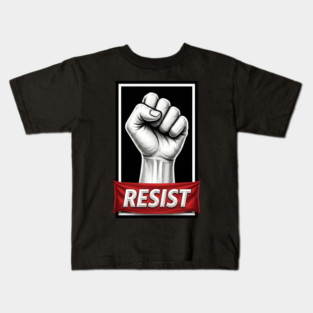 Resist Protest Poster Style Kids T-Shirt