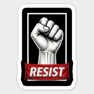 Resist Protest Poster Style Magnet