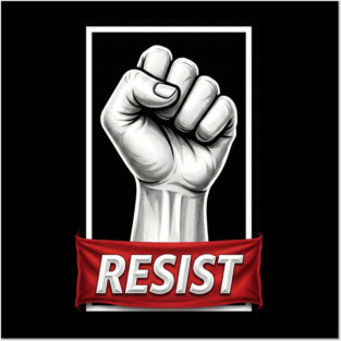 Resist Protest Poster Style Posters and Art