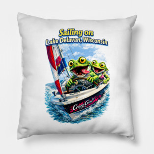 Sailing on Delavan Lake Pillow
