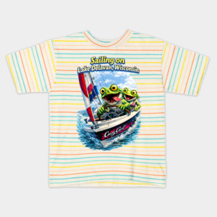 Sailing on Delavan Lake Kids T-Shirt