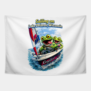 Sailing on Delavan Lake Tapestry