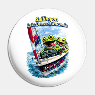 Sailing on Delavan Lake Pin