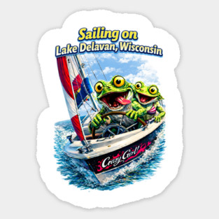 Sailing on Delavan Lake Magnet