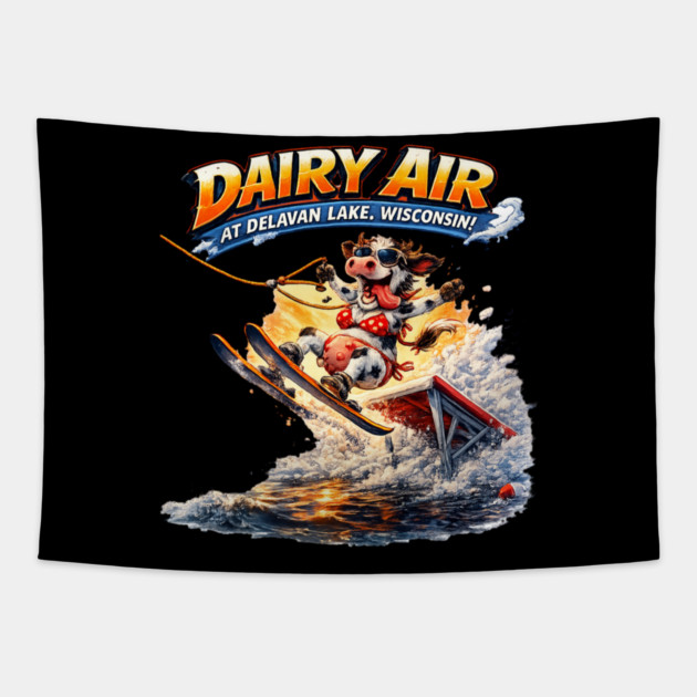 Dairy Air at Delavan Lake, Wisconsin Tapestry by CrazyGirl