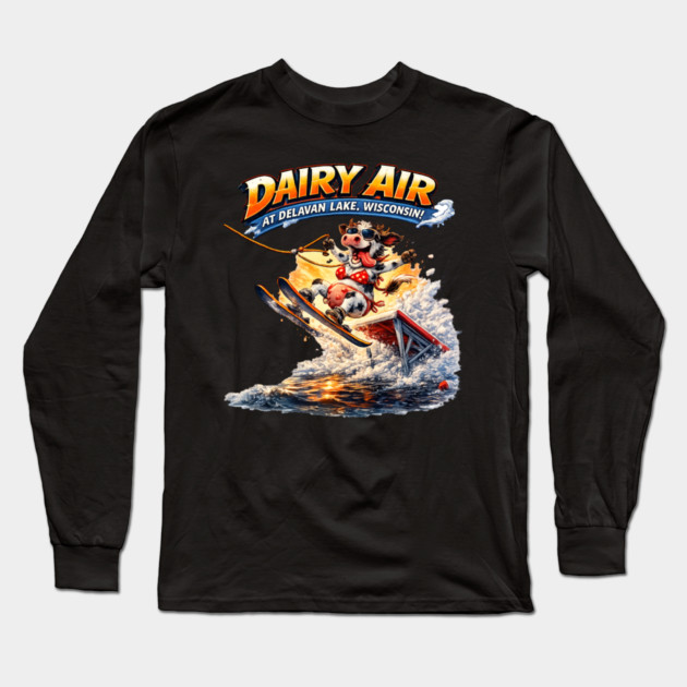 Dairy Air at Delavan Lake, Wisconsin Long Sleeve T-Shirt by CrazyGirl