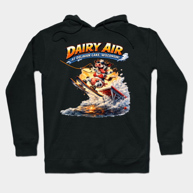 Dairy Air at Delavan Lake, Wisconsin Hoodie by CrazyGirl