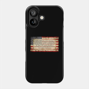 1st Amendment USA Flag Phone Case