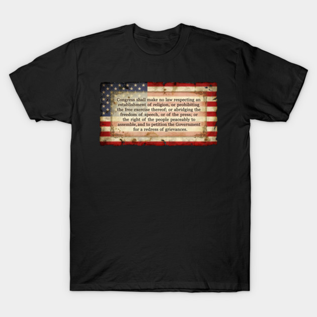 1st Amendment USA Flag T-Shirt by UrbanLifeApparel