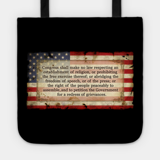 1st Amendment USA Flag Tote by UrbanLifeApparel