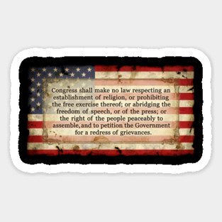 1st Amendment USA Flag Magnet